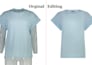 edit flat lay clothing images and ghost mannequin neck joint